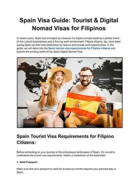 digital nomad visa spain for filipino